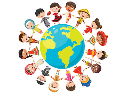 children circling the globe